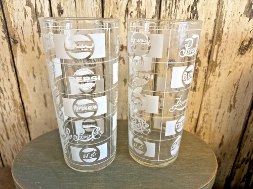Bicchiere vintage pepsi cola - bicchiere,
