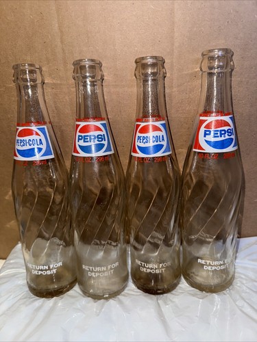 Vintage pepsi cola - (4x), vetro